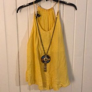 Yellow razorback top